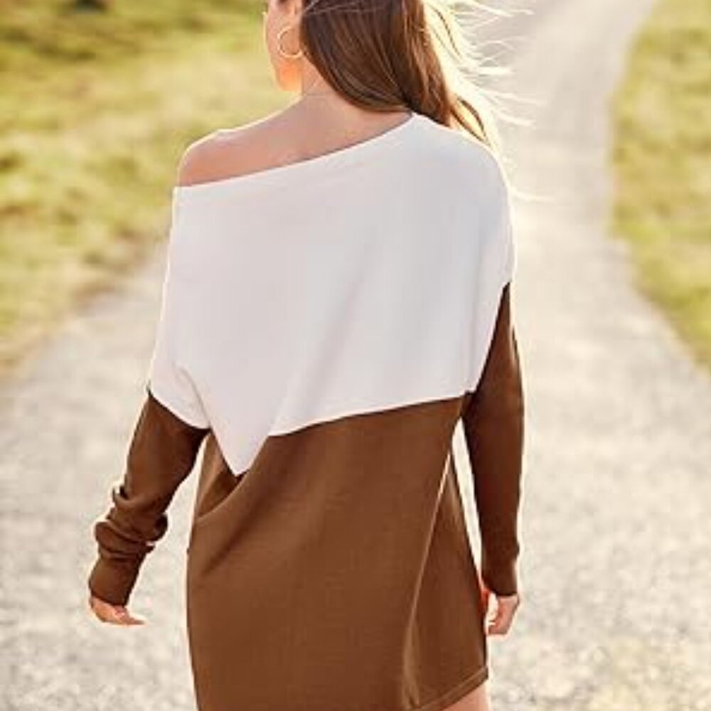 Women's Oversized Color Block Drop Shoulder Patch… - image 3